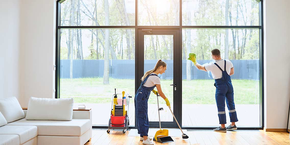 couple preparing home for sale
