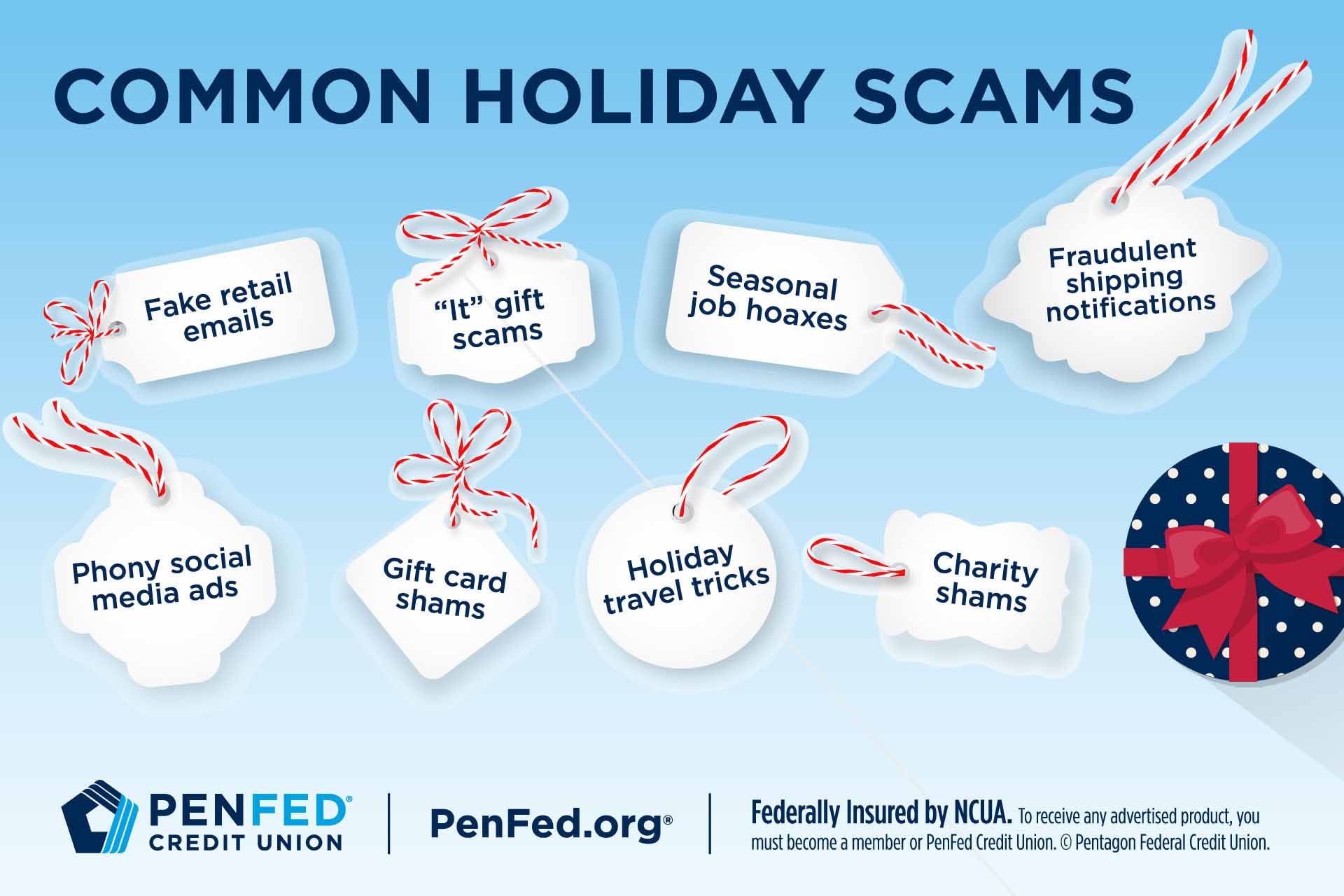 Infographic on common holiday scams