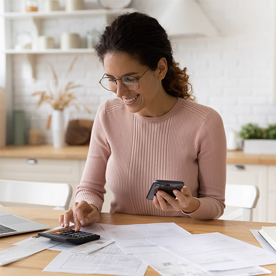 woman choosing new credit card