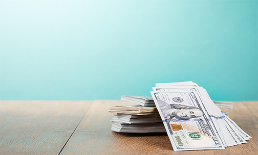 earnest money on a table