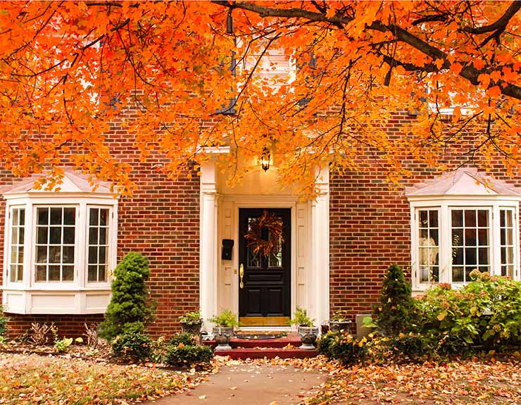 house in the fall