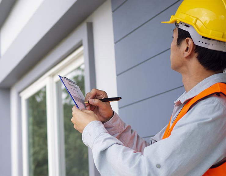 Man doing home inspection or home appraisal