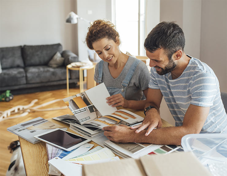 couple renovating home