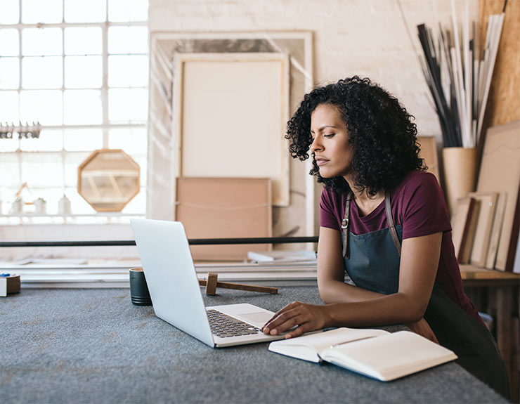woman who is self-employed