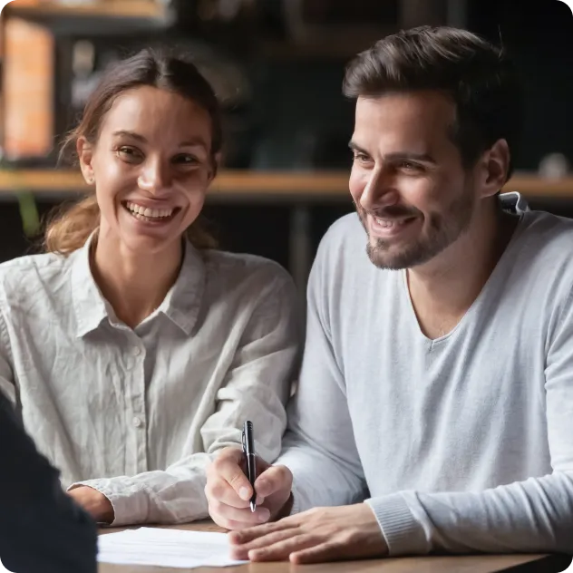 couple smiling