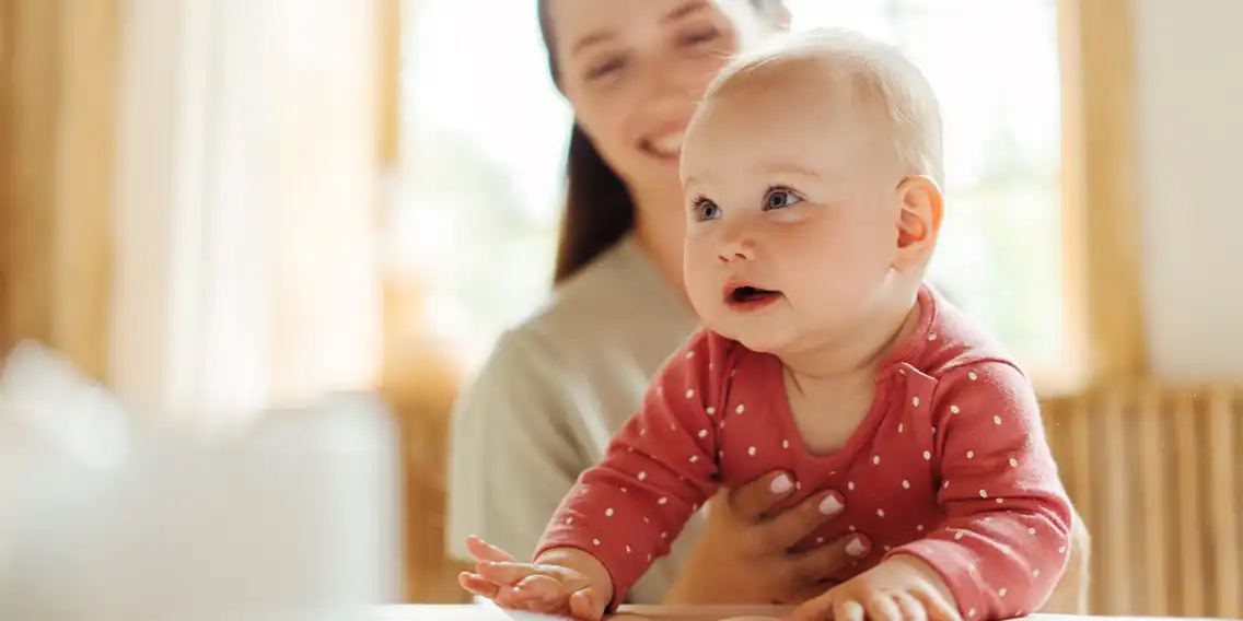 A smiling baby