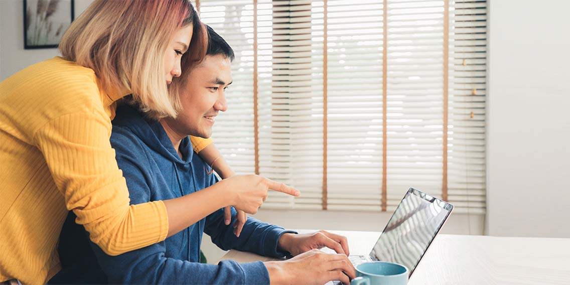 couple looking at personal loan