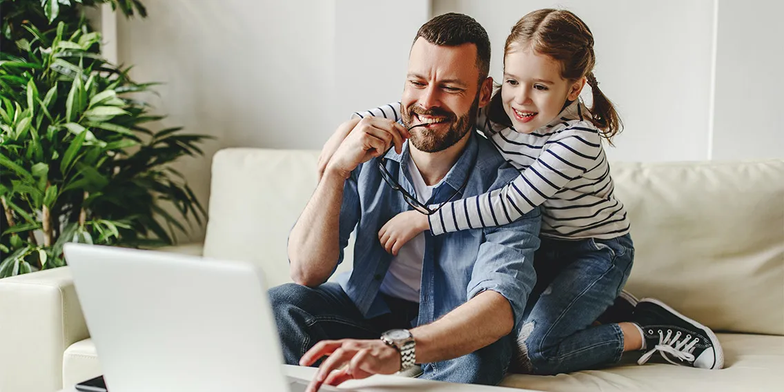 An image of a father and daughter