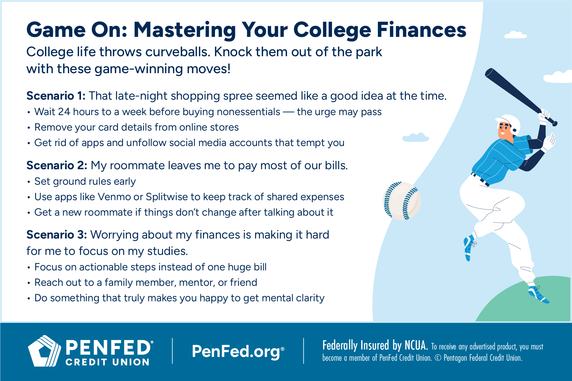 Infographic on mastering your college finances