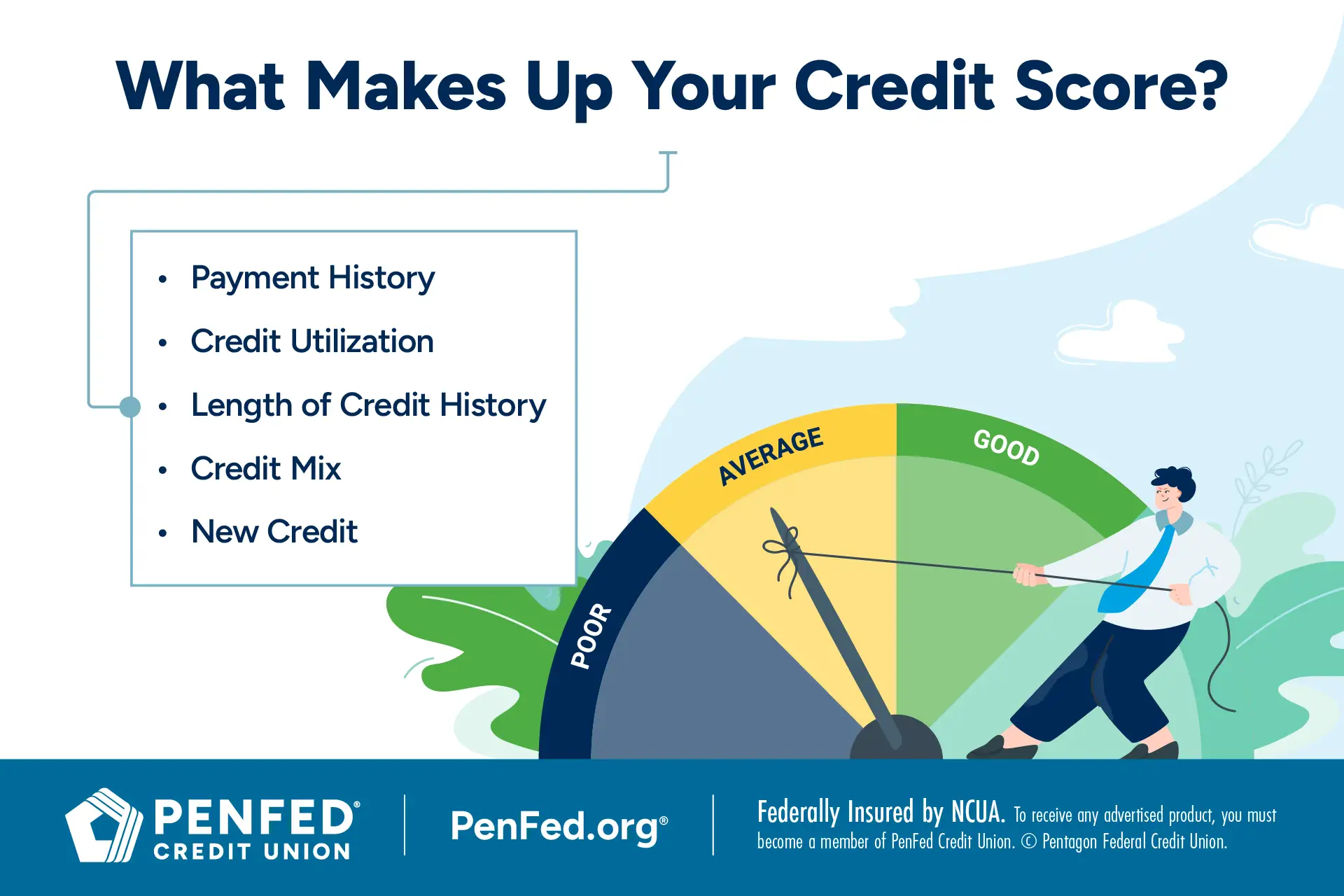 Infographic what makes up your credit score