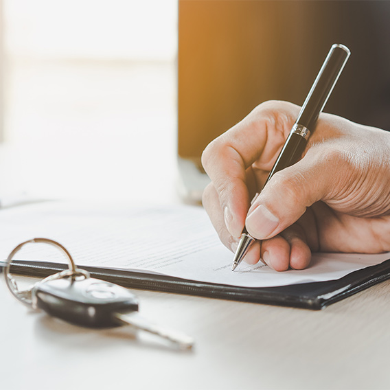 woman writing check