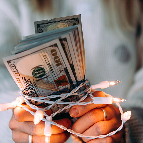 Someone on tablet looking at home improvements.