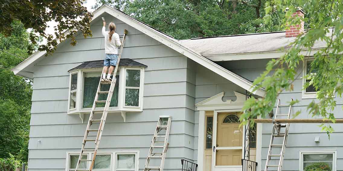 man working on home improvements