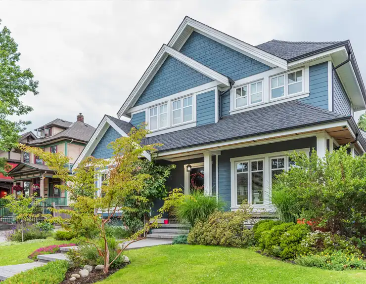 Front view of the house