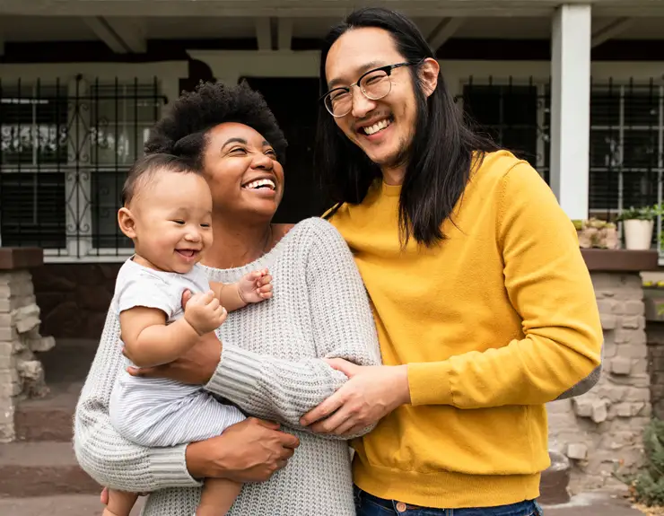 Happy Family of three members