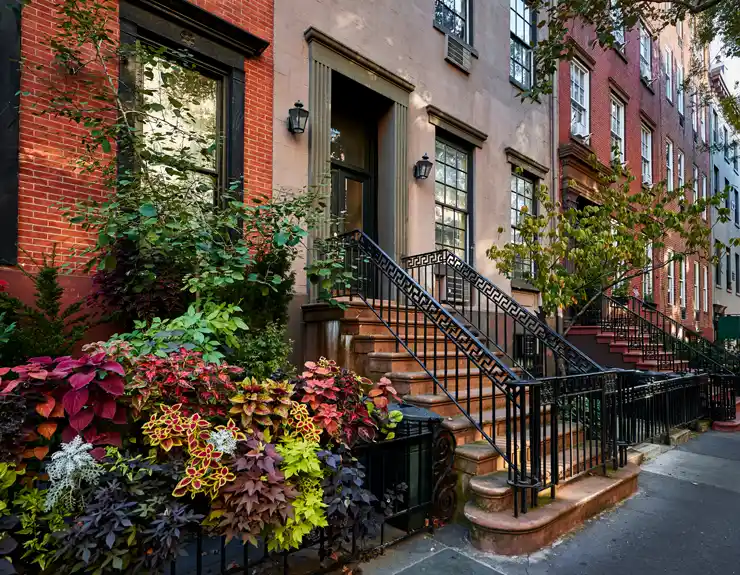 Front view of the outside staircase of the condo house