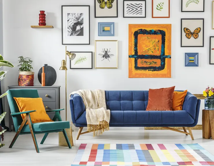 Living space in a beautiful house