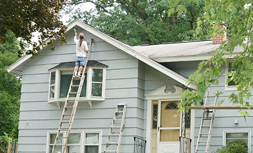 man working on home improvements
