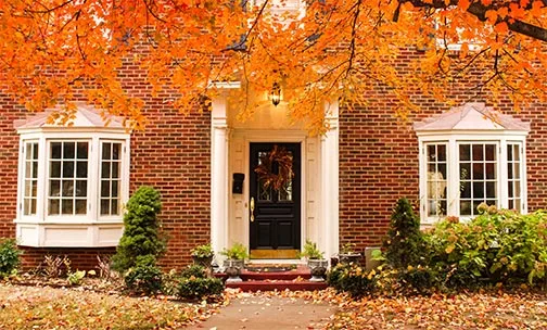 house in fall