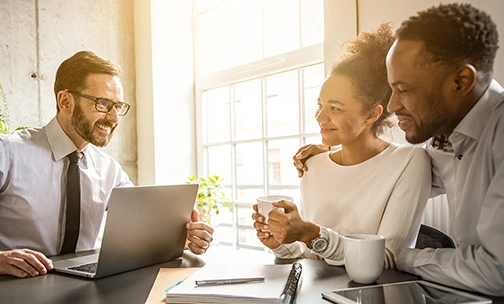 couple getting financial advice