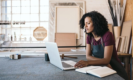 woman who is self-employed