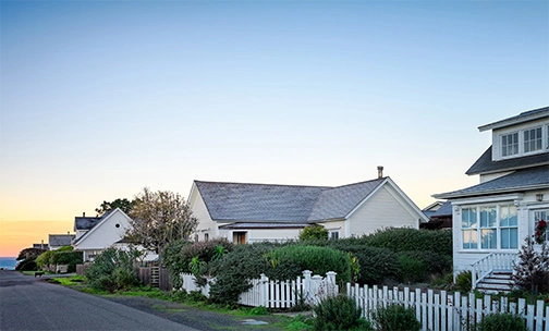 Real estate agent showing couple a home