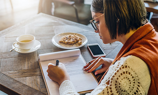 couple calculating a budget together