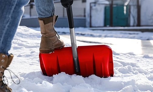 shoveling snow