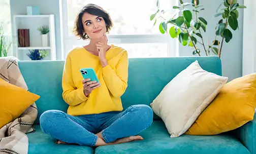 couple looking at tablet