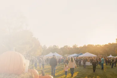  View of the Fall Fest on PenFed Plaza