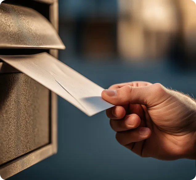 Application submitted via Mailbox