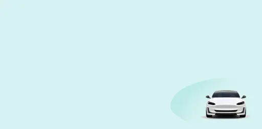 Front view of a white sedan on a light blue background for PenFed auto