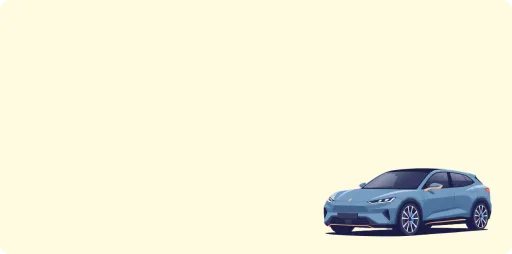 Blue Electric Vehicle