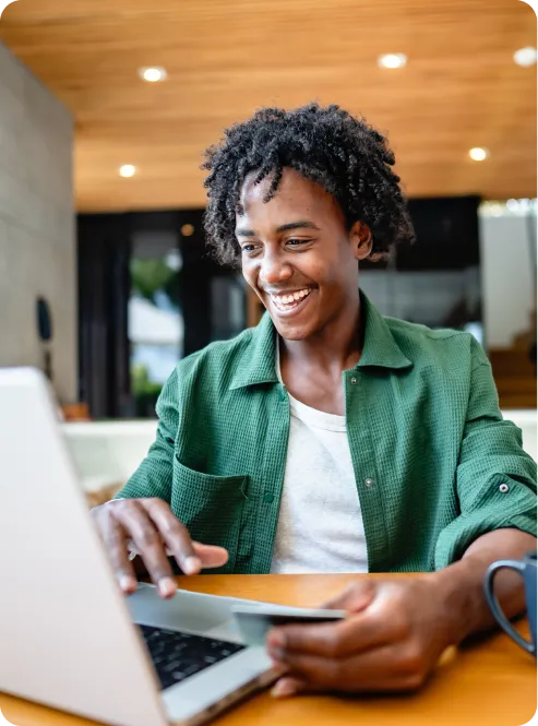 a person reading wire transfer guidelines