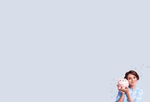 Women holding a piggy bank
