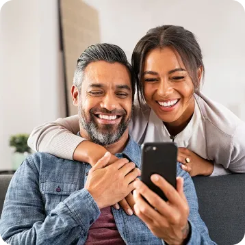 couples are smiling