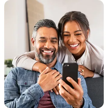 couples are smiling