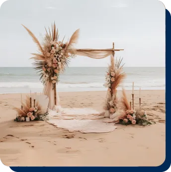 wedding gate at the beach front