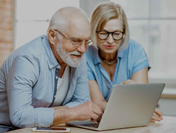 man and women with laptop