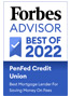 Forbes Advisor Best Mortgage recognition badge