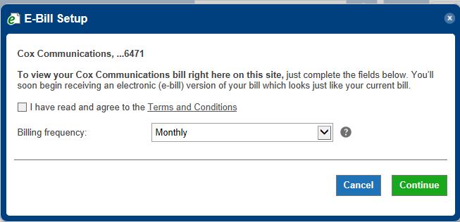 setting up e-bills step 3