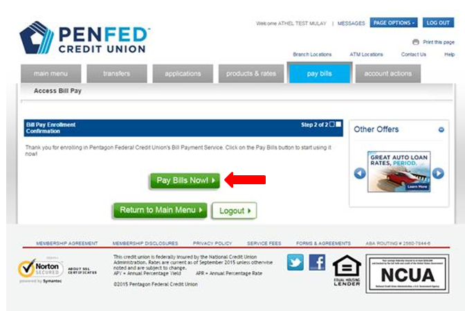 enrolling for access bill pay 2