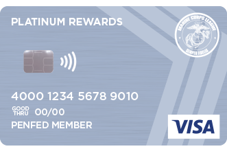 image of Marine Corps League PenFed Platinum Rewards Visa Signature Card