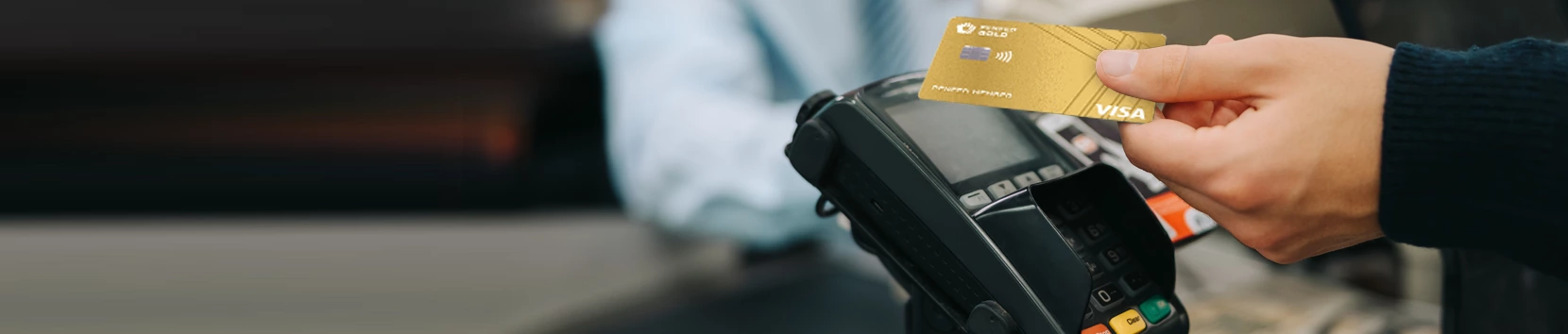 contactless payment via PenFed Gold Visa Card