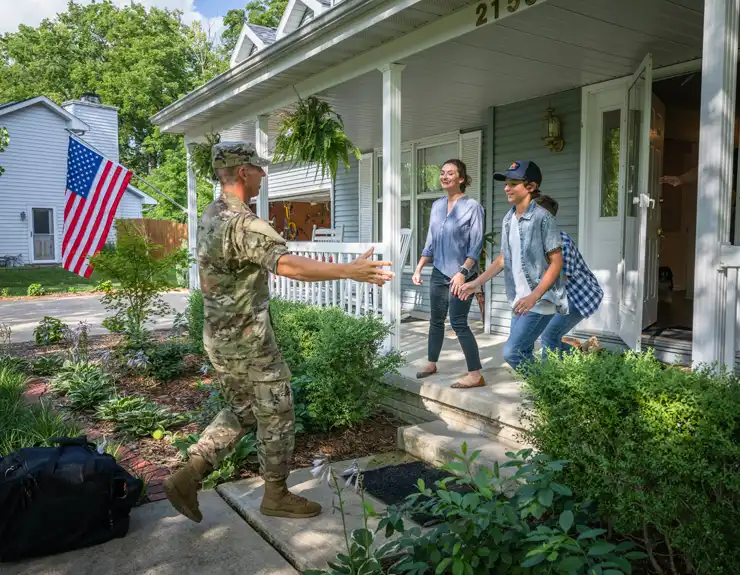 military service member coming home