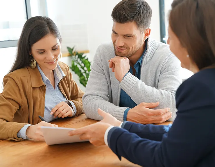 couple reviewing documents