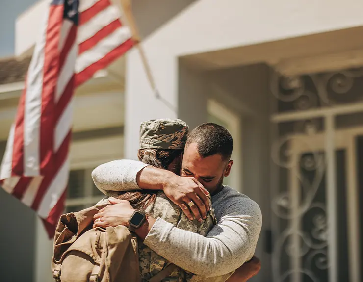 service member coming home