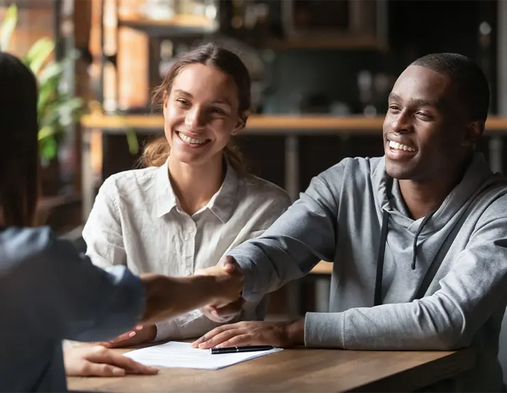 couple meeting with loan officer