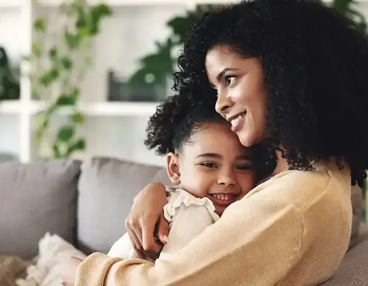 Mother with her daughter