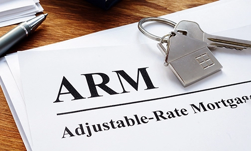 Adjustable Rate Mortgage ARM papers in the office